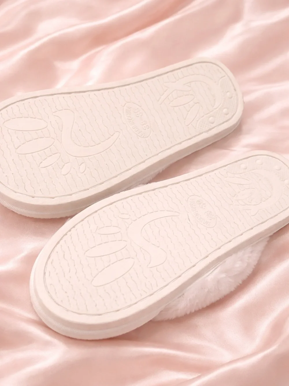 BRIDE Plush Crystal Lettered Slippers - Ivory - Picture 2 of 2